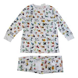 NWT The Printed Press 5-6T Texas ABC PJs